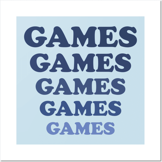 Games games games games games Wall Art by tvshirts